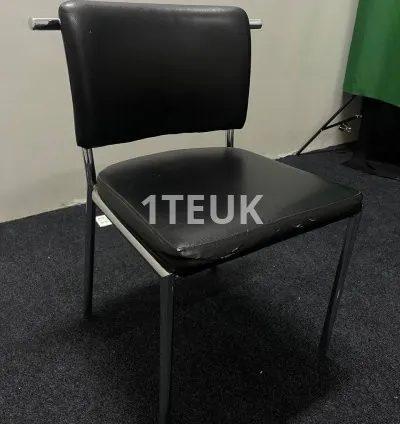 Metal and leather chair